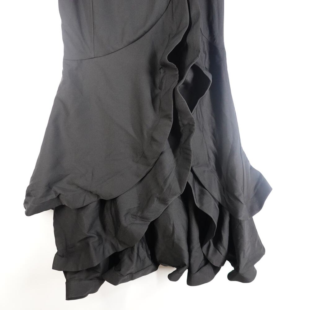 Lulus Dress Women M Fabulous Festivities Black Strapless Ruffled Cutout NEW - Picture 8 of 15